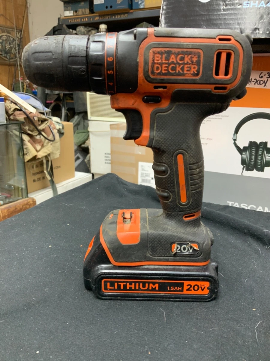 Black & Decker BDCDD120C 20V MAX Lithium-Ion 3/8 in. Cordless Drill Driver  Kit (1.5 Ah) 