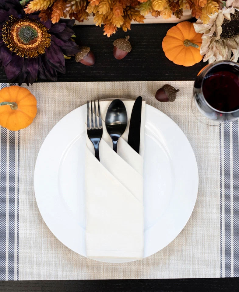 Juego de doce manteles individuales tonales reversibles para interiores y exteriores RITZ Foto 4 de 4