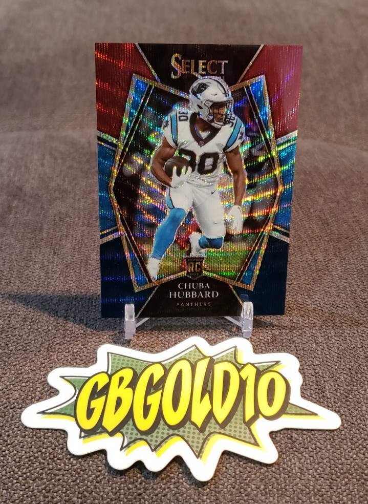 2021 Select Football Premier Level Tri Color Rookie Chuba Hubbard /199 RC
