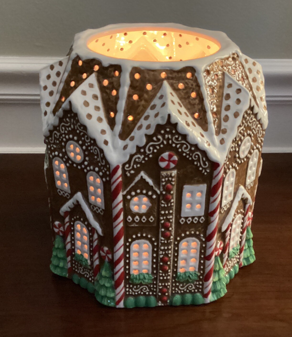 Homeworx Gingerbread Country House Harry Slatkin Large 9x9" Candle Holder Only eBay