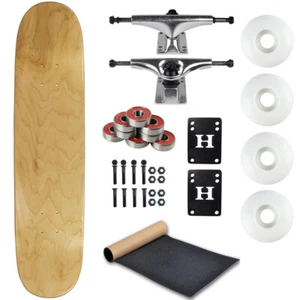 Moose Complete Skateboard Natural 8.5" With Silver Trucks and White Wheels