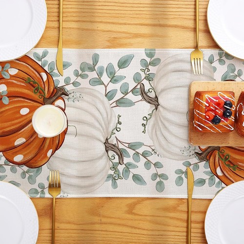 Fall Decorations for Home Table Runner Pumpkins Thanksgiving Farmhouse Decor - Picture 39 of 40