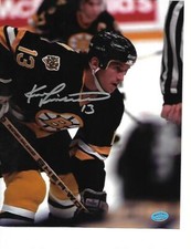 Ken Linseman Boston Bruins Autographed 8x10  Dark jersey Photo