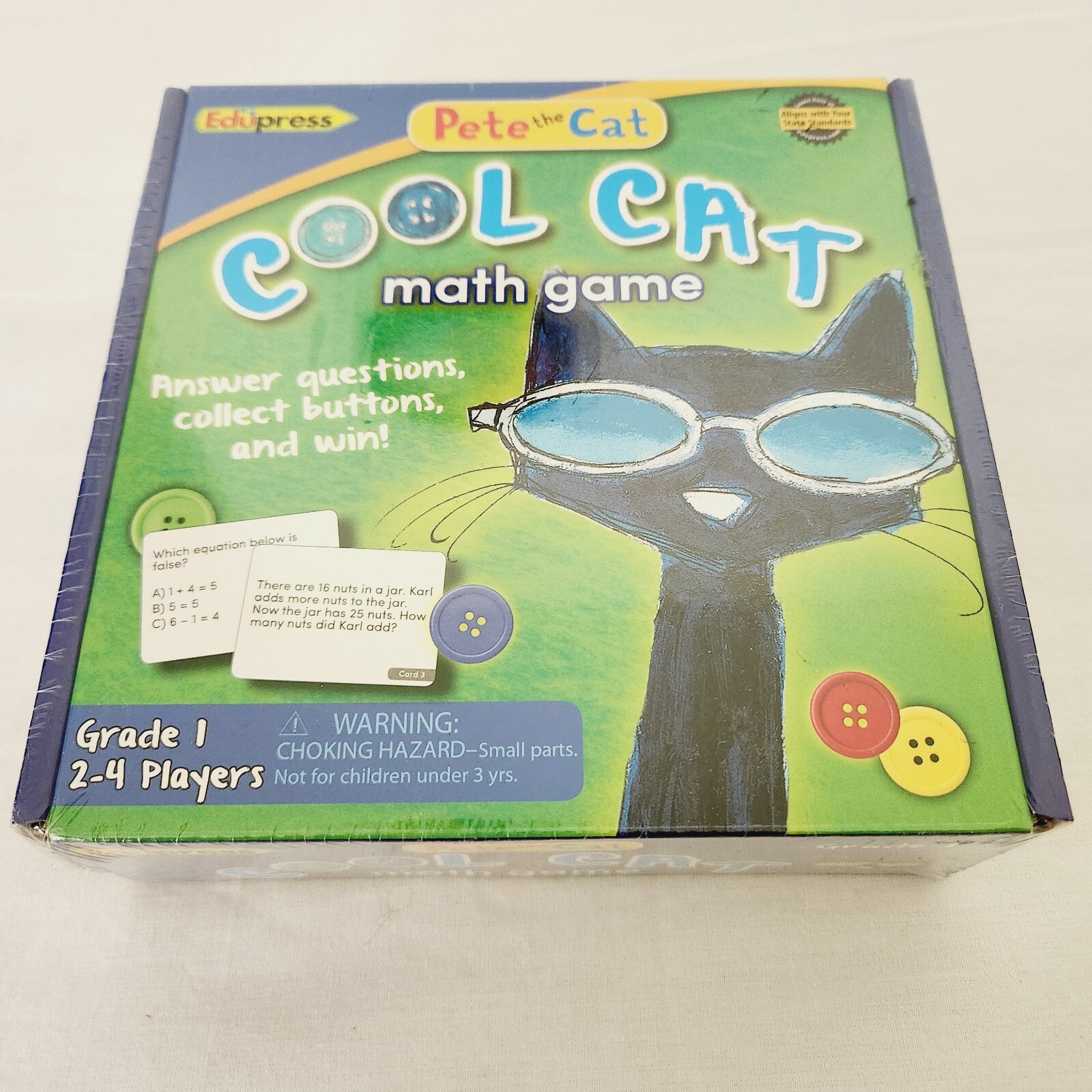 Pete the Cat Cool Cat Math Game Grade 1 for 2 to 4 players NEW and