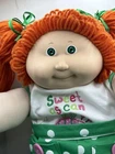 cabbage patch Girl Red Pony Tails Green Eyes 86/87 Signed