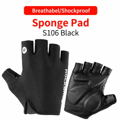 ROCKBROS Cycling Non-slip Fingerless Gloves Sports Bike Shockproof Gloves NEW