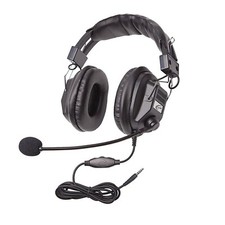 Califone 3068MT 3.5mm Over-Ear Black Stereo Headset w/Microphone Volume Control