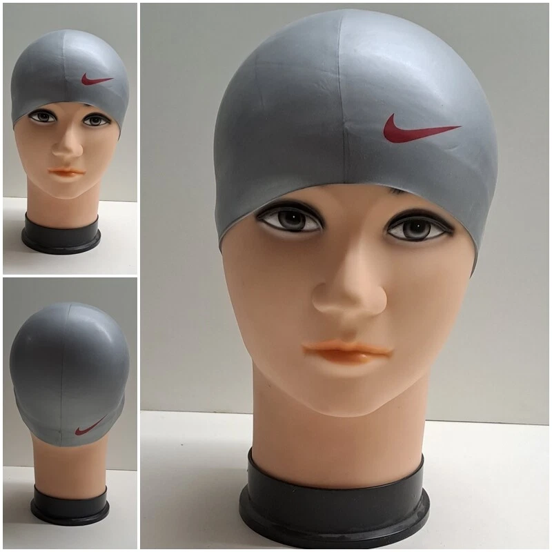 Nike Silicon Swosh Red Badekappe Badehaube Schwimmmütze Swim Cap Thriatlon O