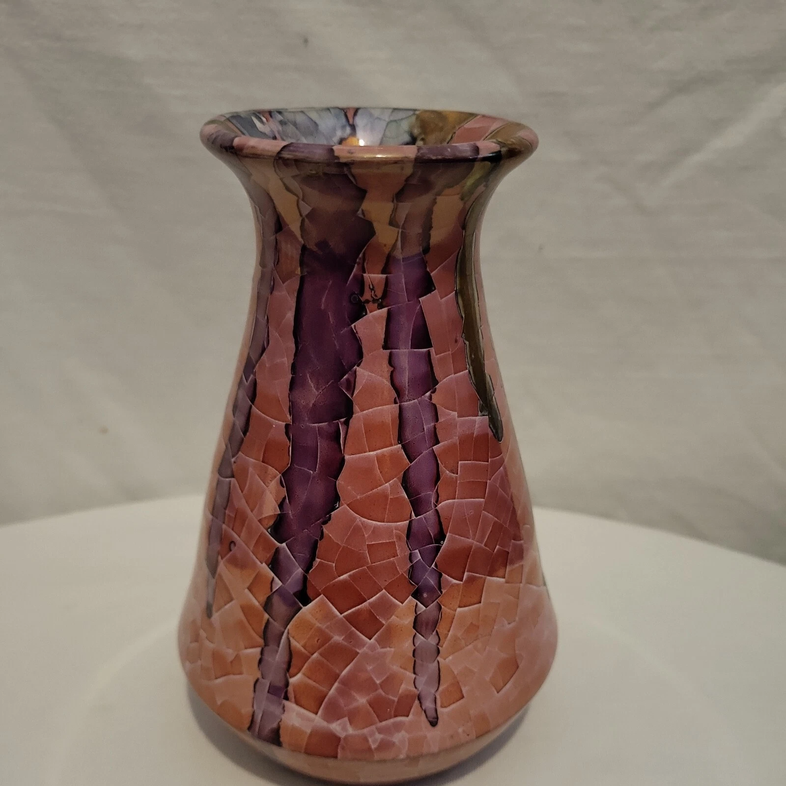 glazed ceramic luster crackle effect vase Locci Assemini Sardinia 7/15
Opens in a new window or tab