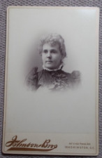Washington,D.C. Johnson Bros. Cabinet Portrait of Victorian Era Lady Fashion