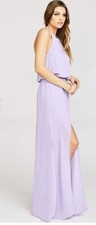 Show Me Your Mumu Halter Boho Purple Maxi Dress Small