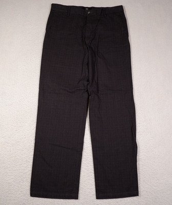 Docker Signature Khaki Men's Pants D2 Straight Gray Plaid 33x32