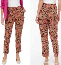 Women  s J. Crew Jamie Floral Print Elastic Waist Pull On Ankle Pants Size 4 EC