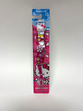 SANRIO HELLO KITTY Oral-B Kid  s Toothbrush, Soft Bristles, Pink Flowers  Sealed