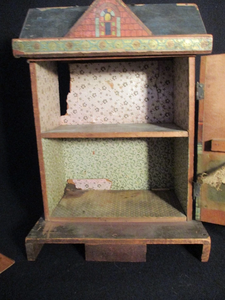 Antigua casa de muñecas de madera Bliss de 13"x9" Foto 4 de 4