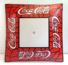 Vtg Coca-Cola Tiffany Style Glass Ceiling Light Shade 1980's Coke Lamp Cover