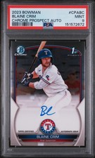 2023 Bowman Blaine Crim #CPABC Chrome Prospect Auto 1st Bowman PSA 9