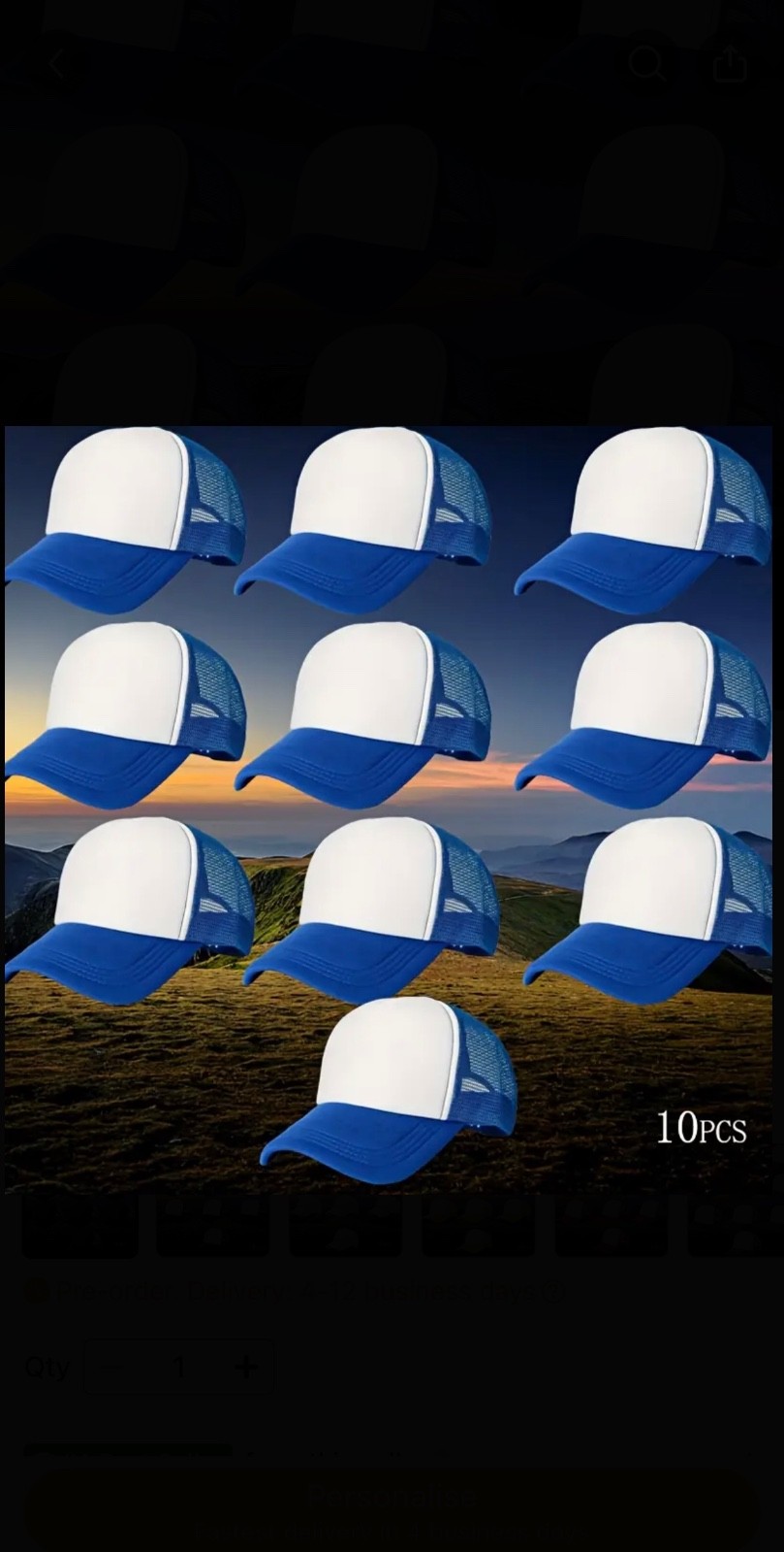 Custom 10 Pieces DIY Baseball Cap Embroidered Custom Printed Hat Unisex image 7
