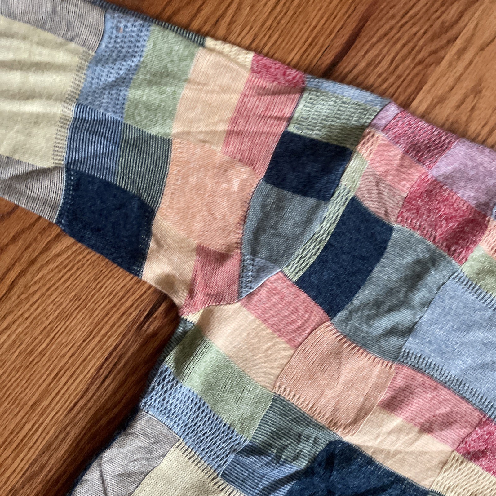 Vintage Travelsmith Knit Patchwork Pullover Sweat… - image 5