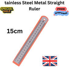 Stainless Steel 6" Metal Ruler Metric & Imperial 150mm Engineers Rule