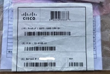 Cisco QSFP-100G-LR4-S 100GBASE-LR4 QSFP28 Optical Transceiver Module - Sealed