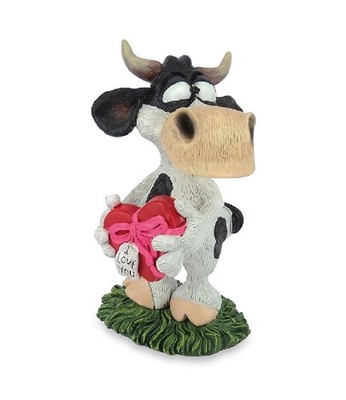 Les Alpes 014 81502 Kuh Berta Liebesbote 11 cm Kunstharz Dekofigur Kuh Berta
