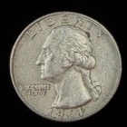 1964 Washington Quarter 90% Silver $0.25 FV Circulated Pre-1965 US Coin - 21-55