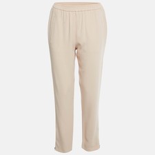 Stella McCartney Beige Crepe Formal Trousers M