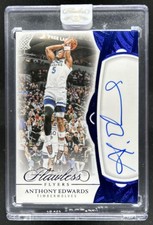 2024-25 Panini Flawless Anthony Edwards Flyers Auto Blue #/8 Timberwolves