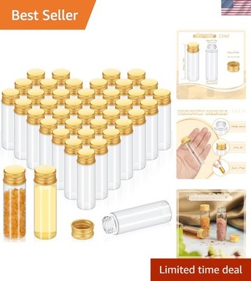 Reliable 200 Pcs Spice Jars with Gold Screw Caps - 15ml Tiny Storage Solutions