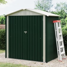 6x4FT Outdoor Storage Shed Steel Garden Shed w/ Lockable Door