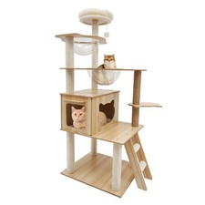 55 in Multi-Level Cat Tree Tower Furniture Activity Center with Scratching Posts