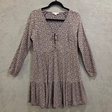 American Eagle Floral Mini Dress Women's Size Small Tiered Boho Cottagecore
