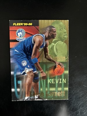 Kevin Garnett '95-'96 Fleer Firm Foundation Rookie Card #335  Timberwolves