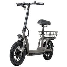 GOTRAX FLEX VOYAGER ELECTRIC SCOOTER 16MI OPERATING RANGE 15.5MPH SPEED - GRAY