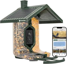 Smart Bird Feeder: AI Bird ID, Solar Power, Wi-Fi Connectivity, Sends HD 