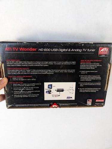 NOWY Diamond ATI TV Wonder HD 600 USB 2.0 Tuner telewizji cyfrowej Urządzenie do przechwytywania wideo - Zdjęcie 9 z 14