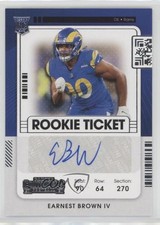 2021 Panini Contenders Rookie Ticket Earnest Brown IV #291 Auto 0q3