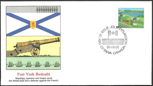 🍁Canada  #1058   "Fort Redoubt, Nova Scotia "    Brand New 1985 Fleetwood Cover