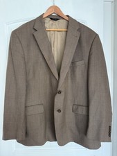 Jos A Bank Signature Collection Sport Coat 50R Brown Houndstooth Wool Blazer