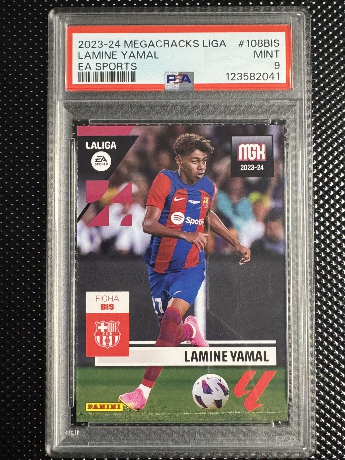 2023-24 Megacracks LIGA Lamine Yamal EA Sports PSA 9 Panini #108BIS