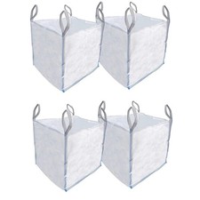 5 x FIBC Ton Bags Heavy Duty 85x85x85cm Industrial Woven White Builders Sacks