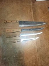 Vintage Old Homestead Knife Lot 4 Knives Filey Slicer Chef Utility 