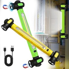 1-4PCS Under Hood Work Light Bar LED Magnetic Light Bar with Hooks Rechargeable
