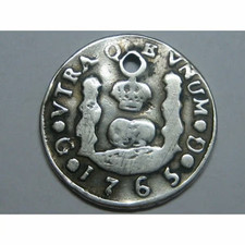 1765 Guatemala Silver 1 Real Spanish Colonial Columnario (7276 Minted)