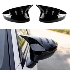 FOR 2022~2025 HONDA CIVIC M HORN STYLE GLOSS BLACK ADD-ON MIRROR COVER OVERLAYS