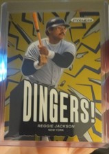 2025 Panini Prizm - Dingers! Reggie Jackson, Reggie Jackson #24 Gold Vinyl Prizm
