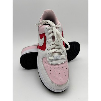 Nike Air Force 1 Low Pink Red White AKF Mens 7.5 Womens 8.5 Sneakers