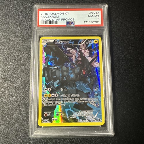 2015 POKEMON XY BLACK STAR PROMOS #XY76 FULL ART/ZEKROM PSA 8