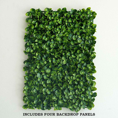11 sq ft Green Large Boxwood Leaves 11UV Protected Wall Backdrop Panels Wedding